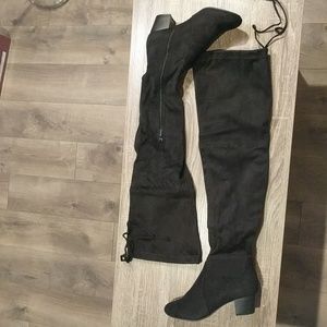 Black over the knee boots